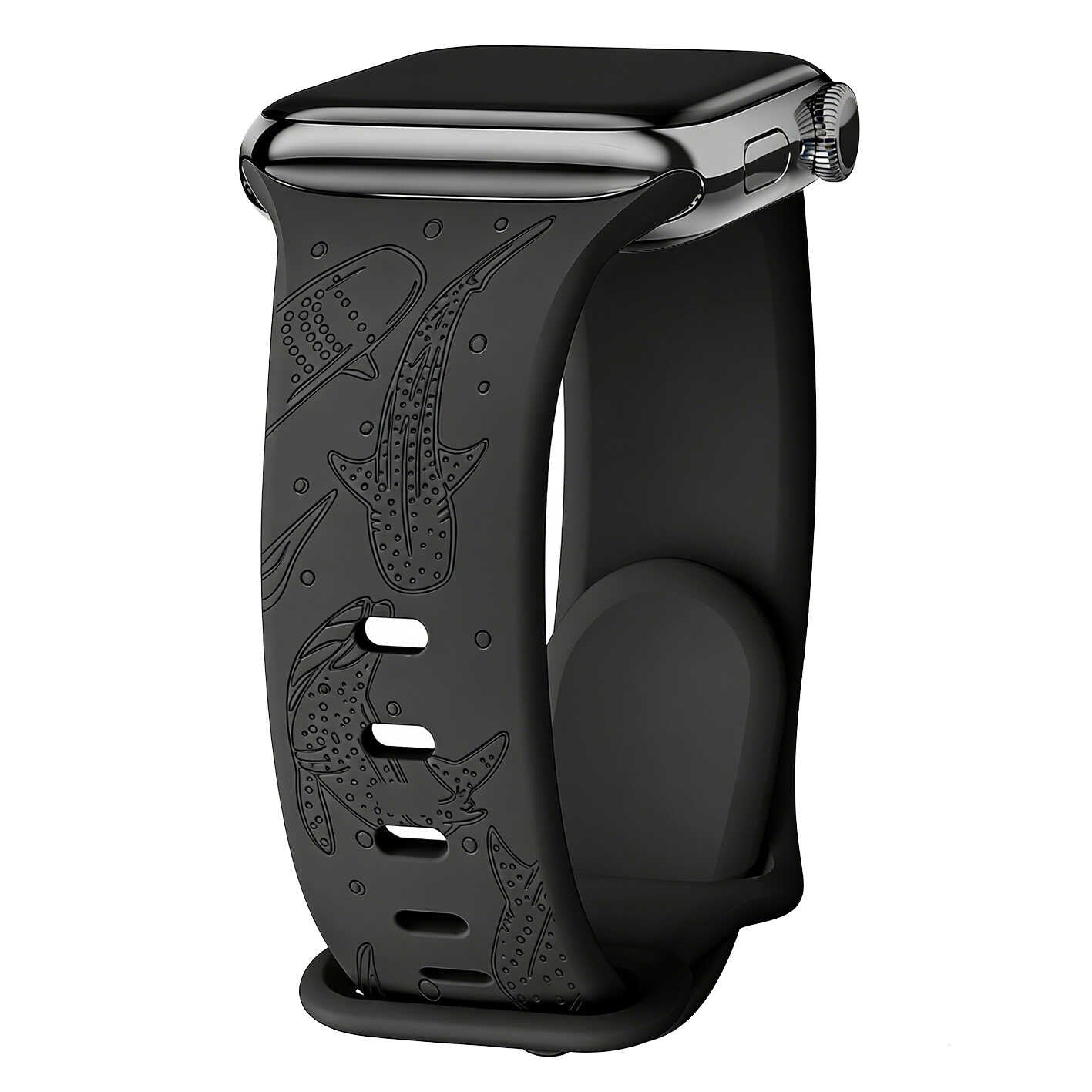 Whale Engraved Silicone Band for Apple Watch