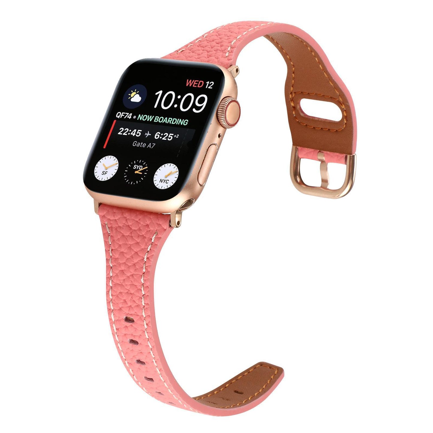 Women’s Slim Pebble Leather Band for Apple Watch