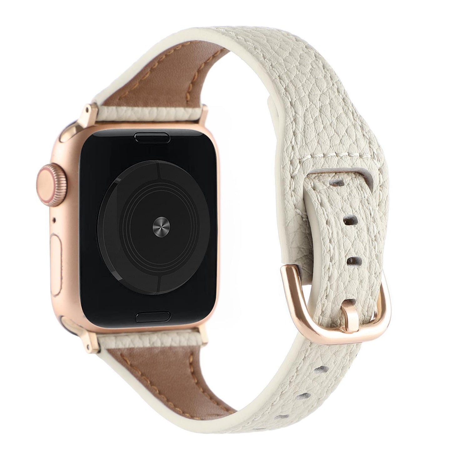 Women’s Slim Pebble Leather Band for Apple Watch