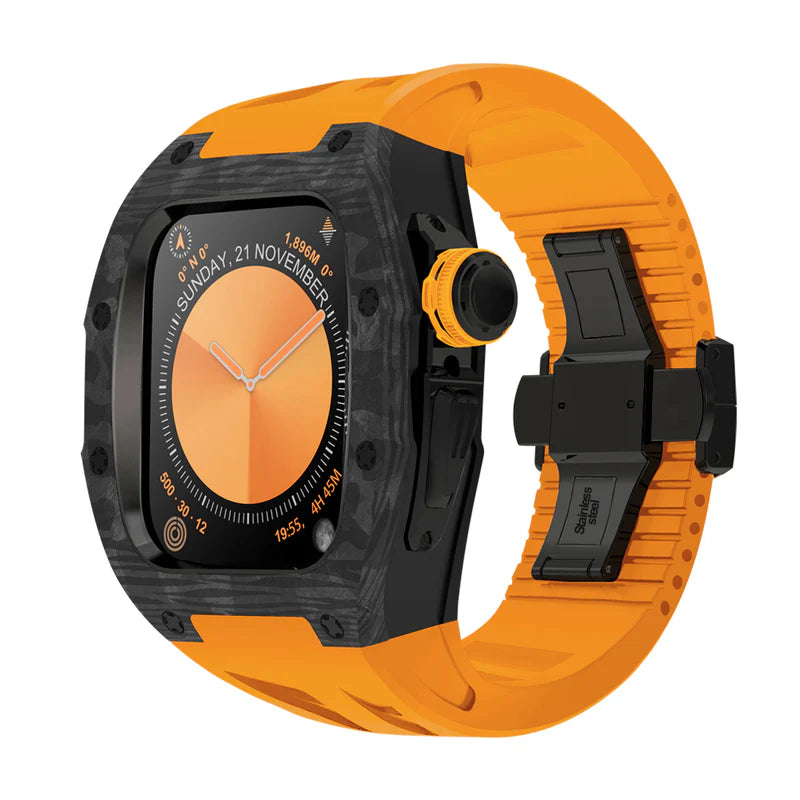 RM7013 Carbon Fiber Case Retrofit Kit For Apple Watch S10.