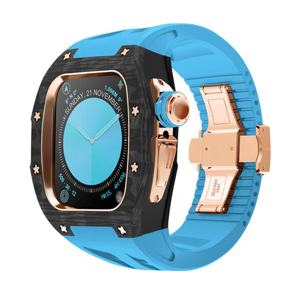 RM7013 Carbon Fiber Case Retrofit Kit For Apple Watch S10.