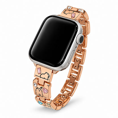 Cute Critter Crystal Metal Band for Apple Watch
