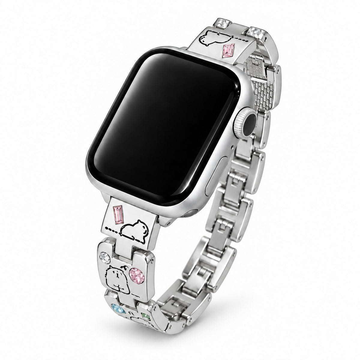 Cute Critter Crystal Metal Band for Apple Watch